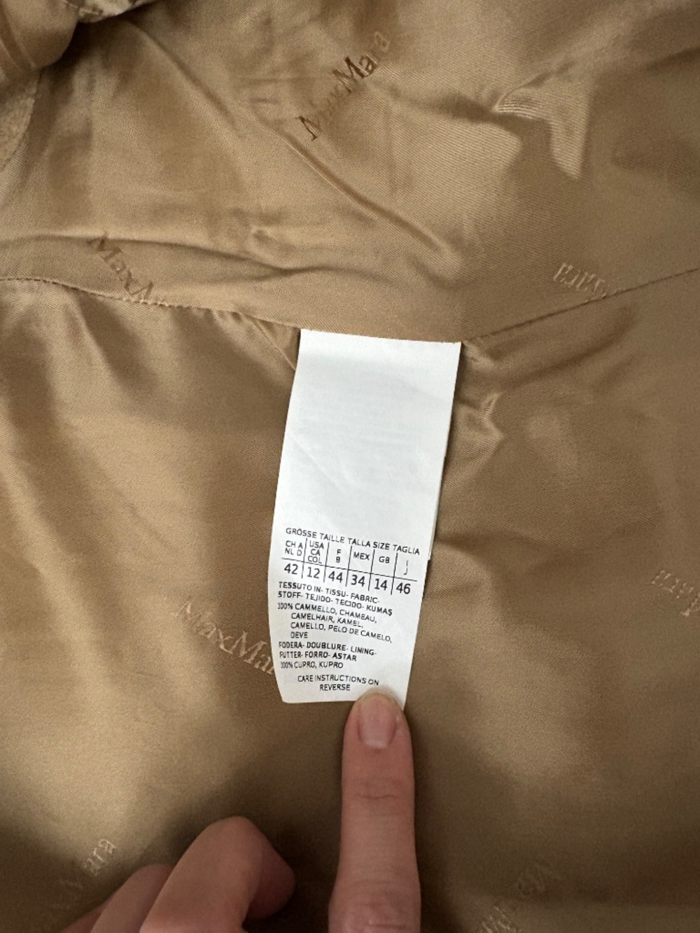 Max Mara Brown Tan Camel Hair Double Breasted Vest Women’s US 12 Made in Italy - Picture 5 of 5